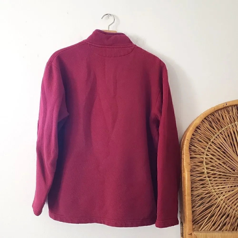 Chaps Quarter Zip Red S - Picture 4 of 4